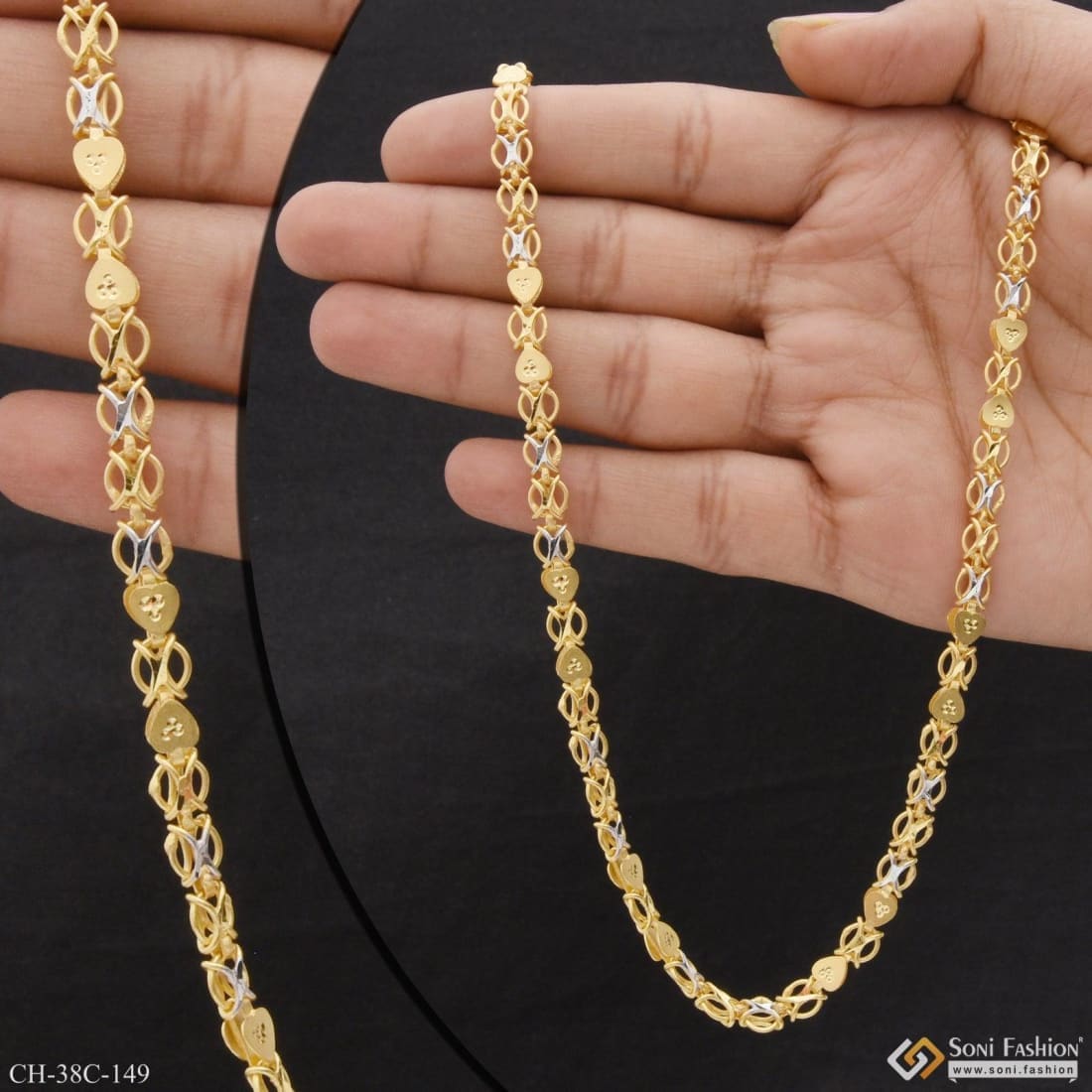 Gm Gold Chain Designs Gram Gold Plated Heart Shape