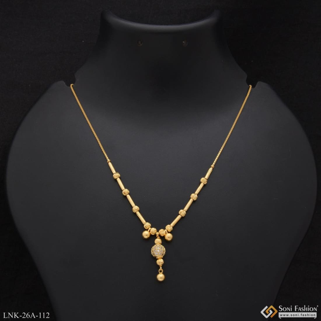 Gram Gold Plated With Diamond Graceful Design Necklace For