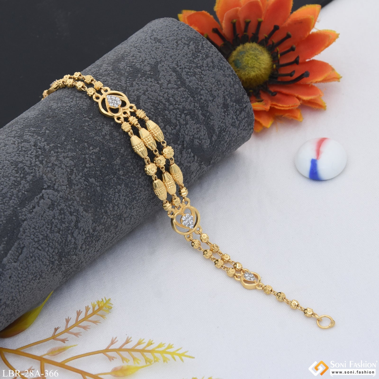 Stylish Gold Bracelet For Girls Design Stylish Golden Ball