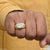 1 Gram Gold Plated Cube With Diamond Glamorous Design Gold Plated Ring - Style A016