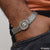 Round Shape 4 Line Fashionable Design Silver Color Bracelet For Men - Style C073