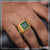 1 Gram Gold Plated Green Stone Fashionable Design Ring for Men - Style B122