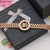 Round Shape 2 line Fashionable Design Rose Gold Bracelet for Men - Style C070