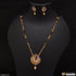 Flower On Round With Diamond Gold Plated Mangalsutra Set For Women - Style Lmsa103
