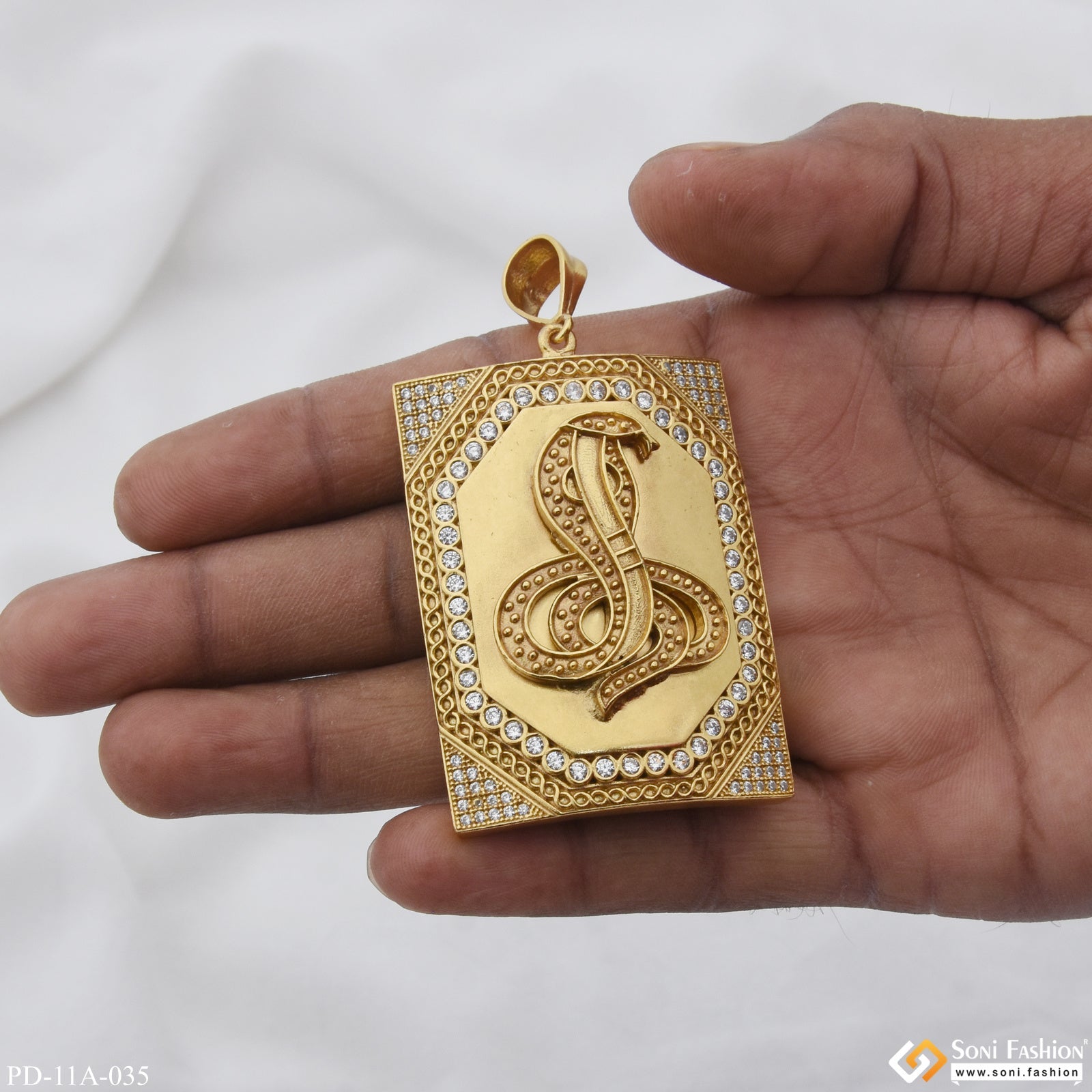 Goga Maharaj Diamond Pendant Premium-Grade Quality Gold Plated for