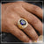 Blue Stone with Diamond Sophisticated Design Gold Plated Ring for Men - Style A761