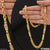 Rajwadi With Pipe Glittering Design Gold Plated Chain for Men - Style D156