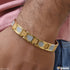 Delight Gold and Rhodium Plated Bracelet for Men - Style A735