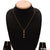 Gorgeous Design with Diamond Golden Color Necklace Set for Women - Style LNSA055