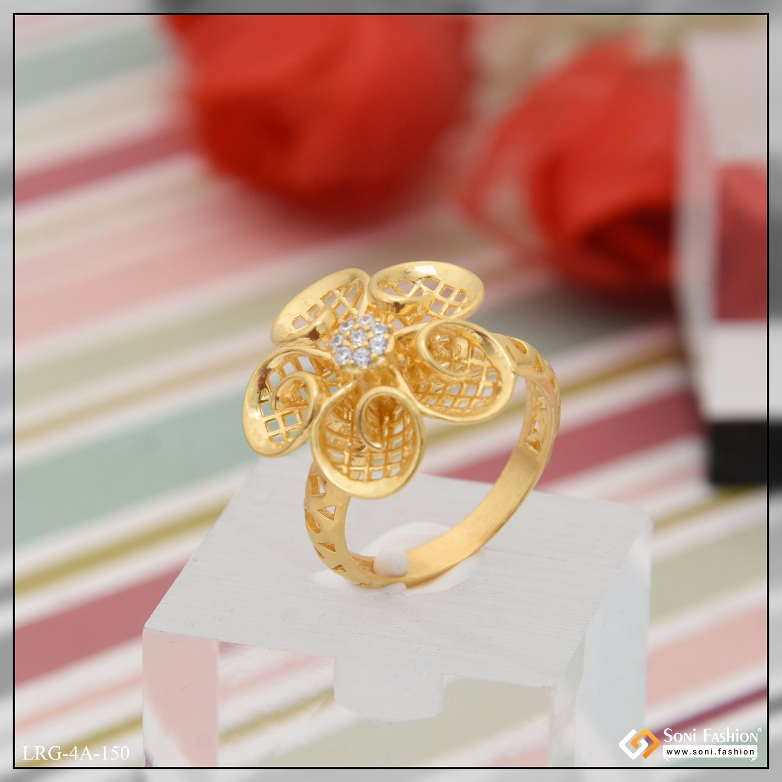 Stylish Simple Gold Ring Design Female Clarice Gold Band