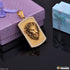 Funky Design Lion Face with Diamond Gold Plated Pendant for Men - Style A141