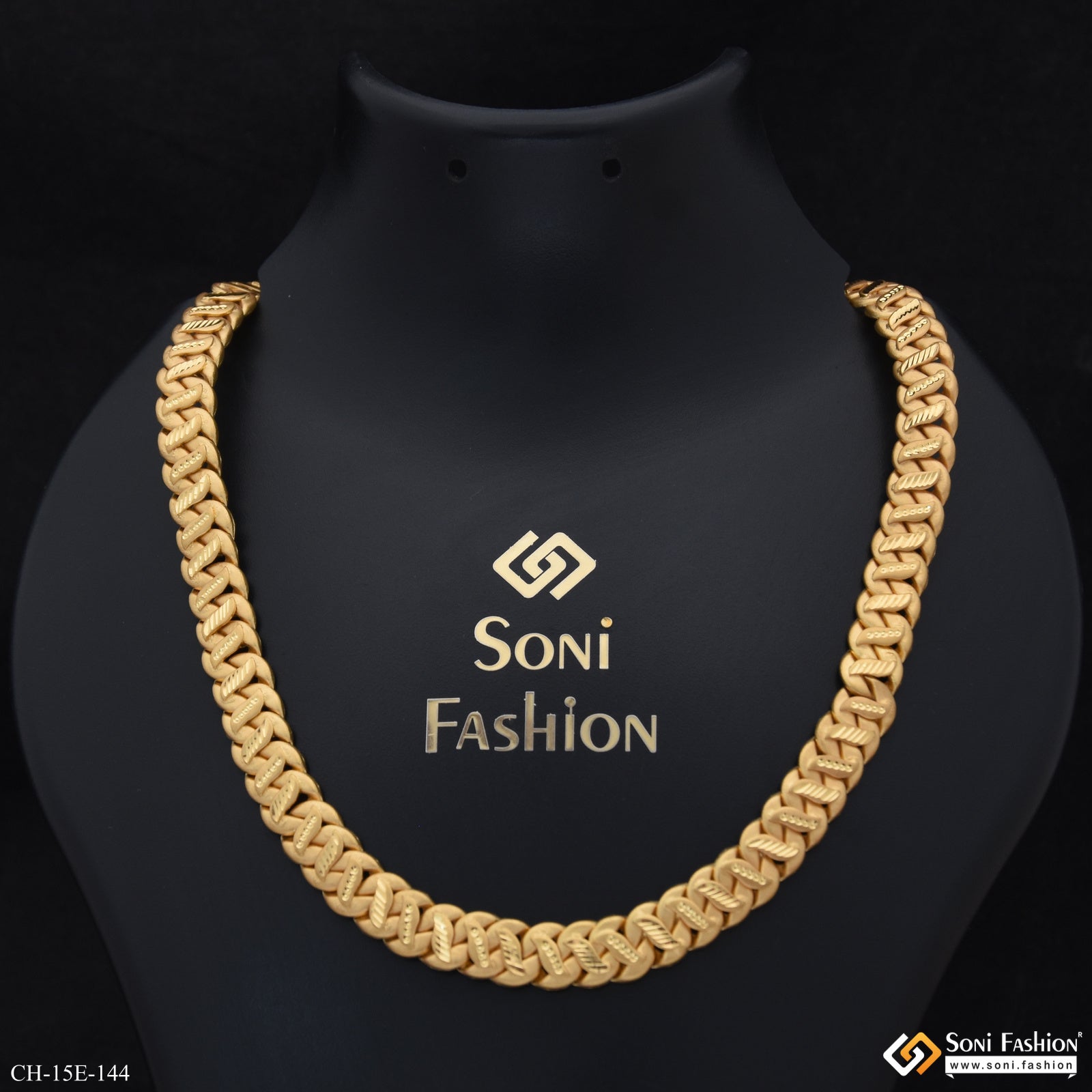 Prominent Design Gold Plated Pokal Chain for Men Style E144