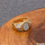 1 Gram Gold Plated Cube With Diamond Glamorous Design Gold Plated Ring - Style A016