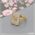 Swastik with Diamond Awesome Design Gold Plated Ring for Men - Style B611