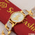 1 Gram Gold Plated with Diamond Fashionable Design Watch for Men - Style A050