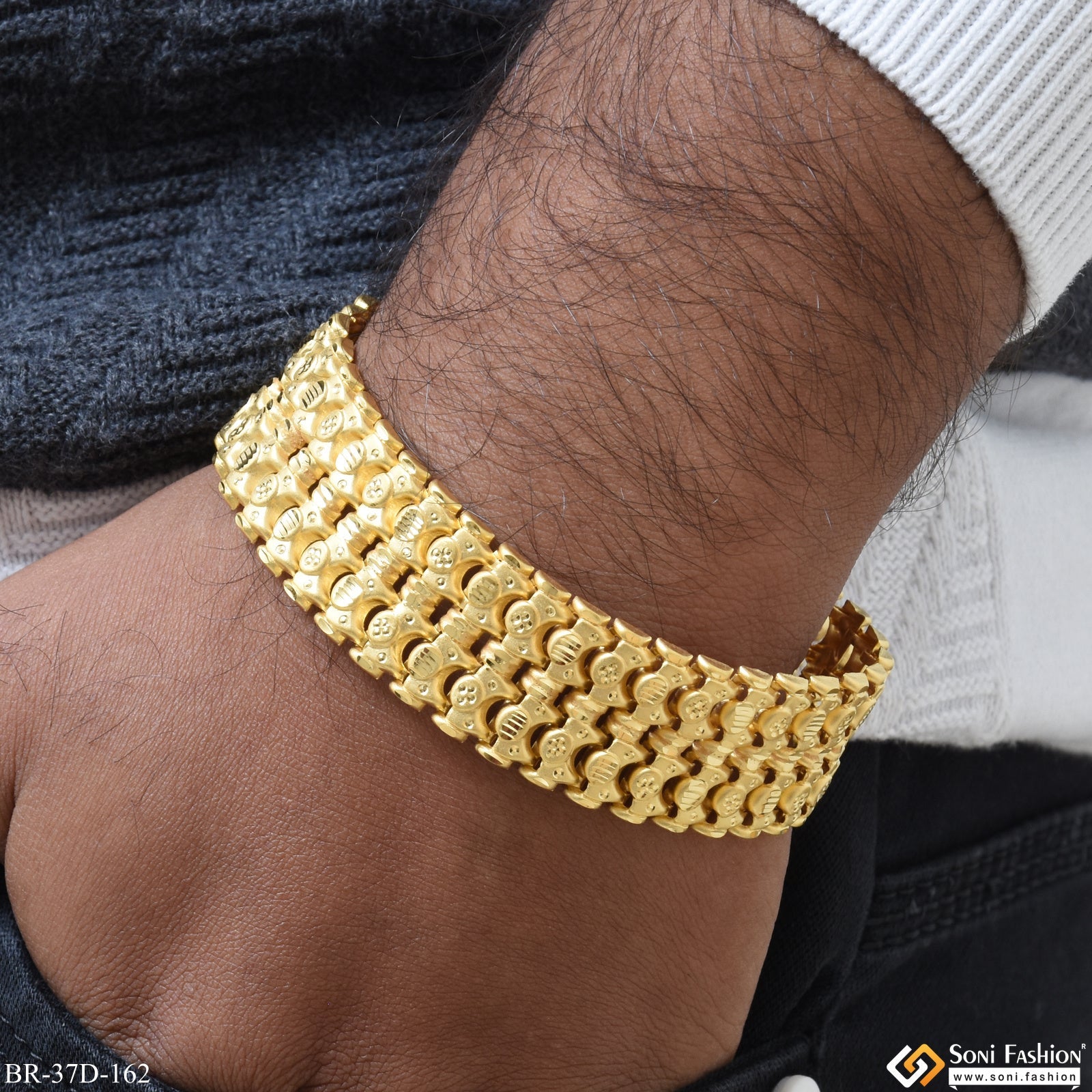 Gram Gold Plated Gorgeous Design Bahubali Bracelet for Men