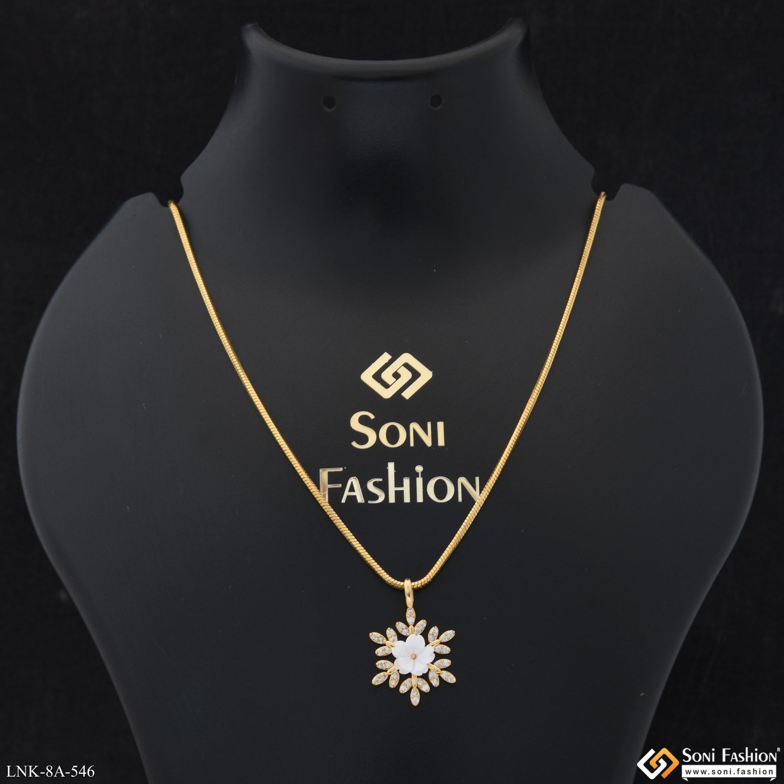 Glamorous Design Gold Plated Chain Pendant for Ladies Style A546