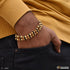 1 Gram Gold - 2 Line Black Rudraksh Best Quality Gold Plated Bracelet - Style B646
