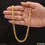 Gold plated chain bracelet with finely detailed design, 1 gram gold - Chokdi in round style B406.