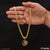 1 gram gold - om with diamond best quality plated chain