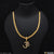 1 gram gold - om with diamond plated chain pendant combo for