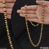 1 Gram Gold Formig Black Artisanal Design Rudraksha Mala For Men - Style A201
