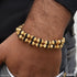 1 Gram Gold Forming 2 Line Finely Detailed Design Bracelet for Men - Style B939