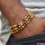 1 gram gold forming 3 line antique design rudraksha bracelet