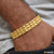 1 Gram Gold Forming 3 Line Etched Design High-quality Bracelet For Men - Style B879