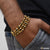 1 gram gold - forming 3 line plated rudraksha bracelet for