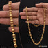 1 Gram Gold Forming V Cut Artisanal Design Rudraksha Mala for Men - Style A224