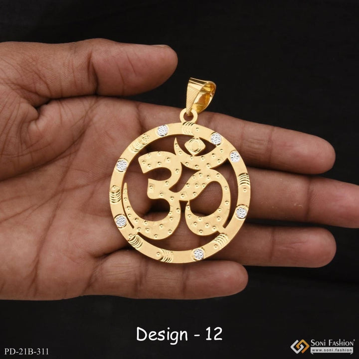 gram gold forming om best quality elegant design pendant for men