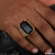 1 gram gold forming black ring with diamond best quality for