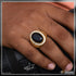 1 Gram Gold Forming Blue Stone With Diamond Best Quality Ring For Men - Style A969