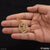 1 gram gold forming om with diamond artisanal design pendant