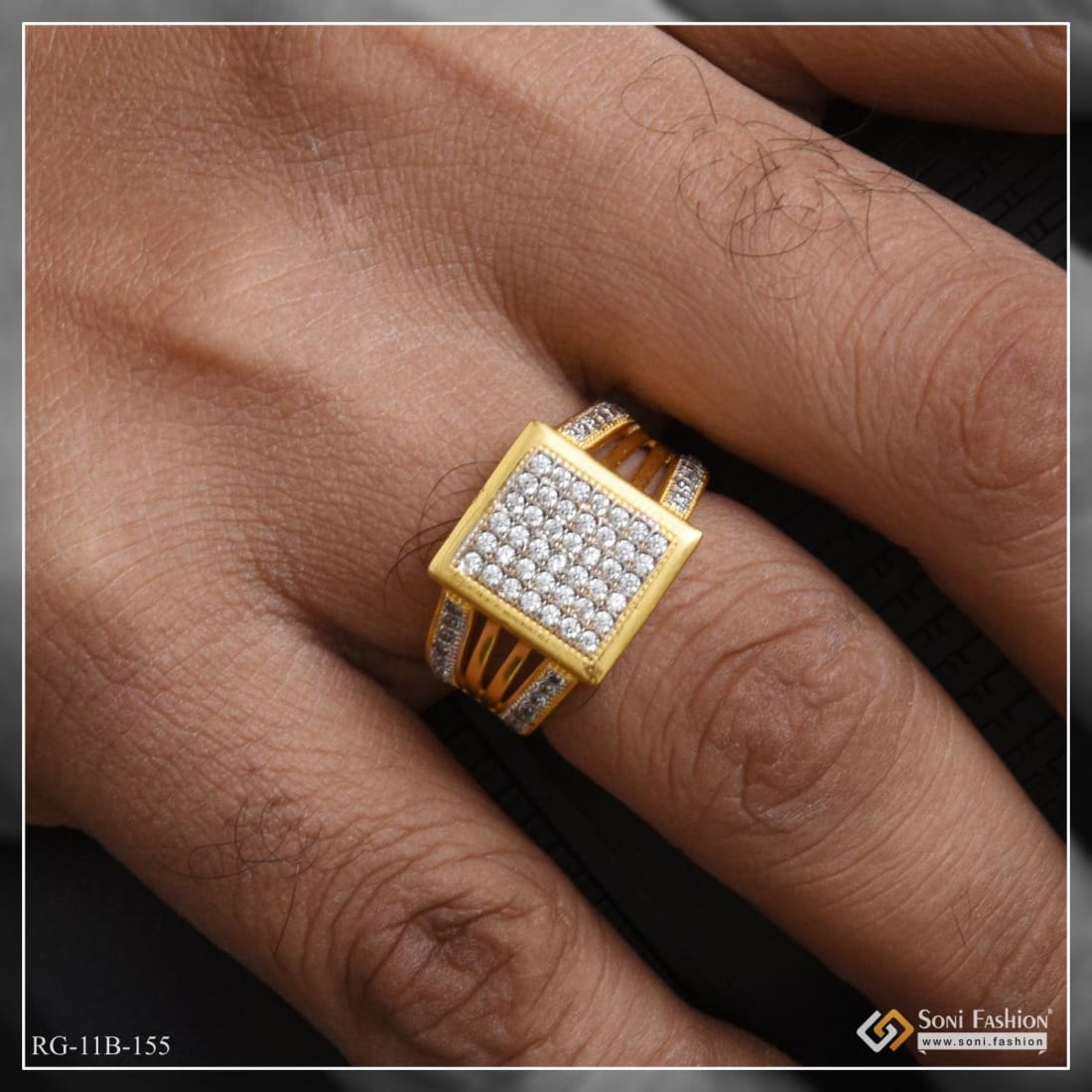 Carlton London Gold Plated Mens Ring – Carlton London Online
