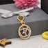 1 Gram Gold Forming Om with Diamond Dainty Design Best Quality Pendant - Style A992