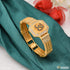 1 Gram Gold Forming Om with Diamond Fashionable Design Kada for Men - Style A941