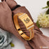 1 Gram Gold Forming Om with Diamond Finely Detailed Design Kada for Men - Style A945