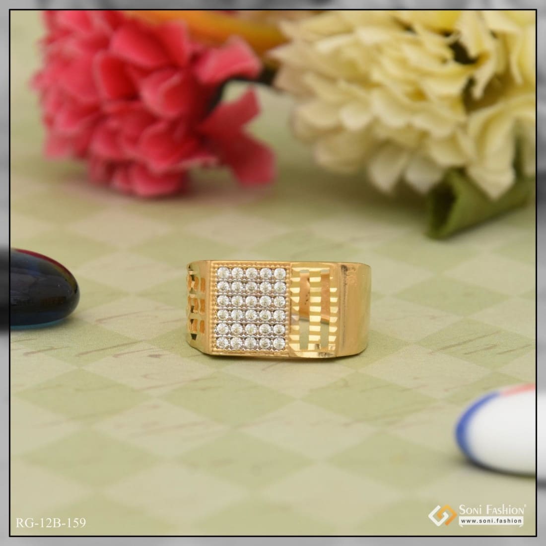 Gold Plated Men Ring - Dazzle Accessories