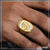 1 gram gold forming om with diamond glamorous design ring
