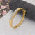 Gold plated kada with cubic zirconia stones, 1 gram gold forming fashionable design