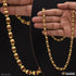 1 Gram Gold Forming C Cut Finely Detailed Design Rudraksha Mala for Men - Style A225