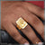 1 gram gold forming ganpati best quality durable design ring