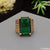 1 gram gold forming green ring with diamond best quality for