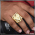 1 Gram Gold Forming Heart Best Quality Attractive Design Ring for Men - Style B013
