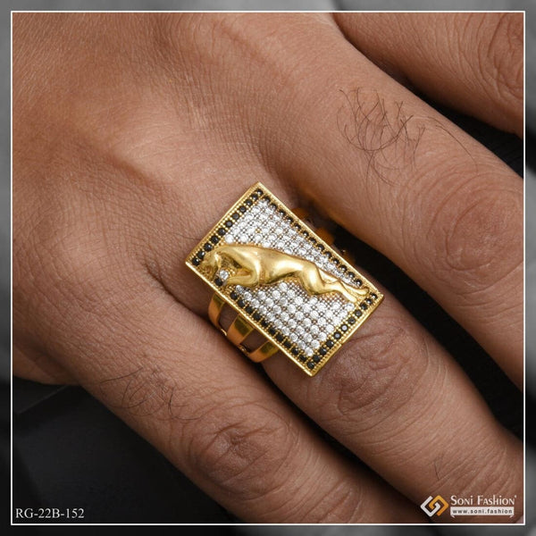 Beautiful Jaguar gold ring. | Rings, Gold rings, Gold