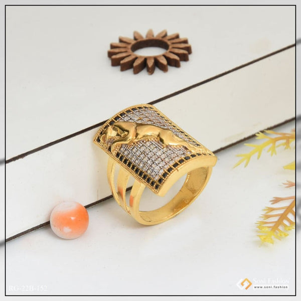 1 Gram Gold Forming Jaguar With Diamond Gorgeous Design