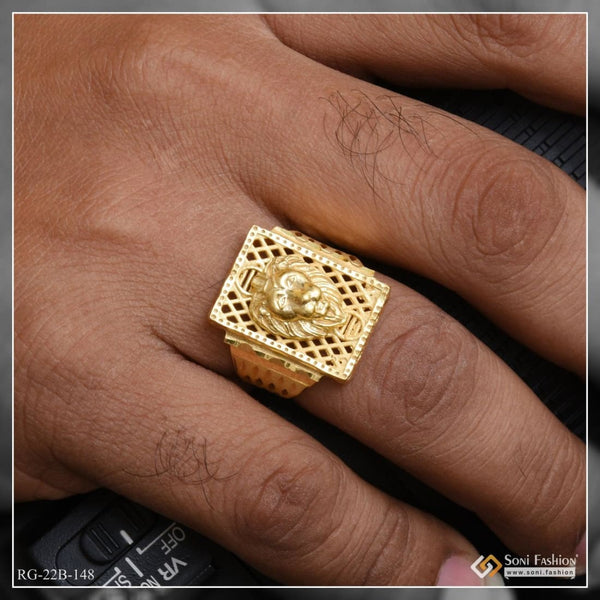 1 Gram Gold Plated King Superior Quality High-class Design Ring For Men -  Style B250 at Rs 2890.00 | Gold Plated Rings | ID: 2850381181148