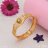 1 Gram Gold Forming Lion with Diamond Cool Design Superior Quality Kada - Style A956